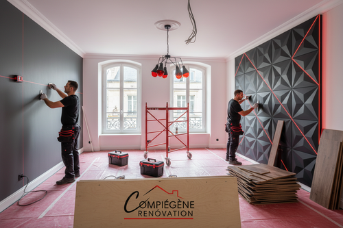 Rénovation intérieure à Compiègne – artisans Expereno en action, finitions premium

