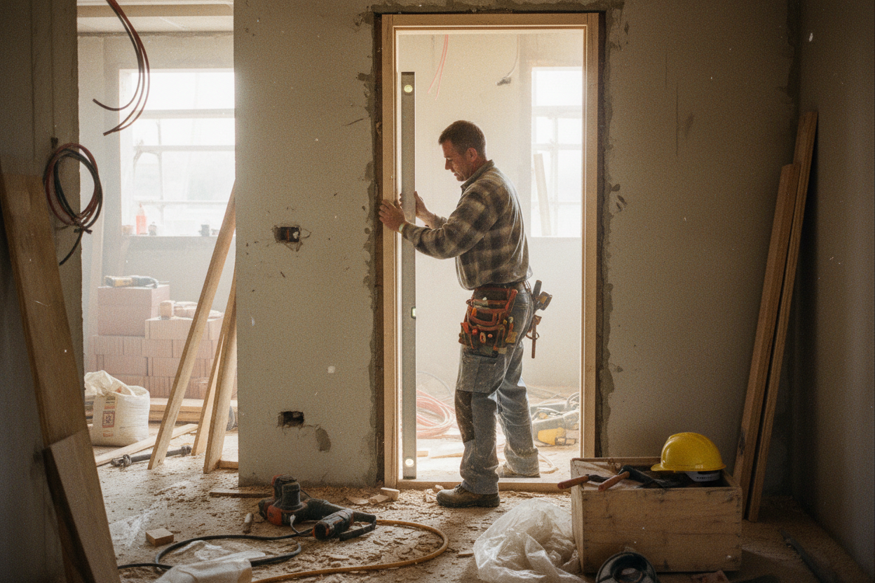 Menuiserie sur chantier